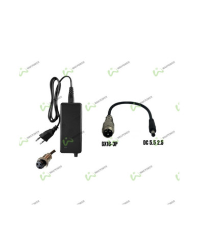 PACK Chargeur 36V ➡️ 42V / 2A (connecteur DC 5.5*2.5MM) Wispeed