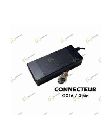 Chargeur 52V ➡️ 58.8V / 2A (connecteur GX16-3p)